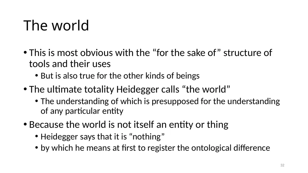 Much Ado about The Nothing Carnap and Heidegger on - slide 32 of 86