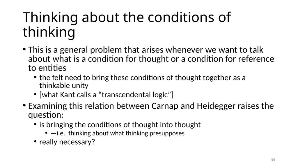 Much Ado about The Nothing Carnap and Heidegger on - slide 86 of 86
