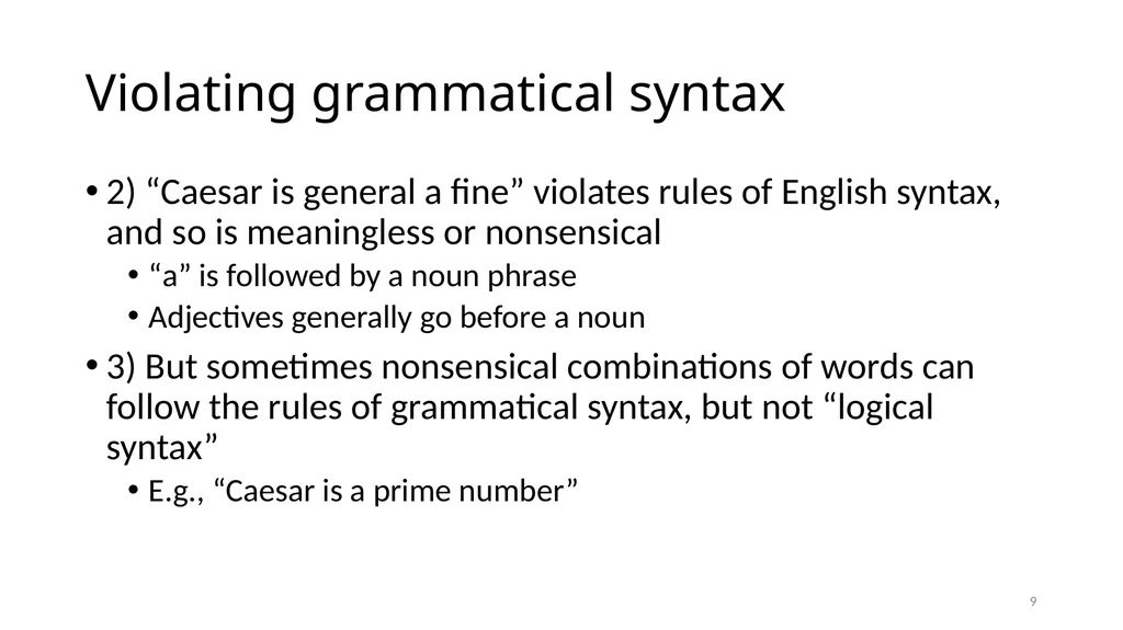 Much Ado about The Nothing Carnap and Heidegger on - slide 9 of 86
