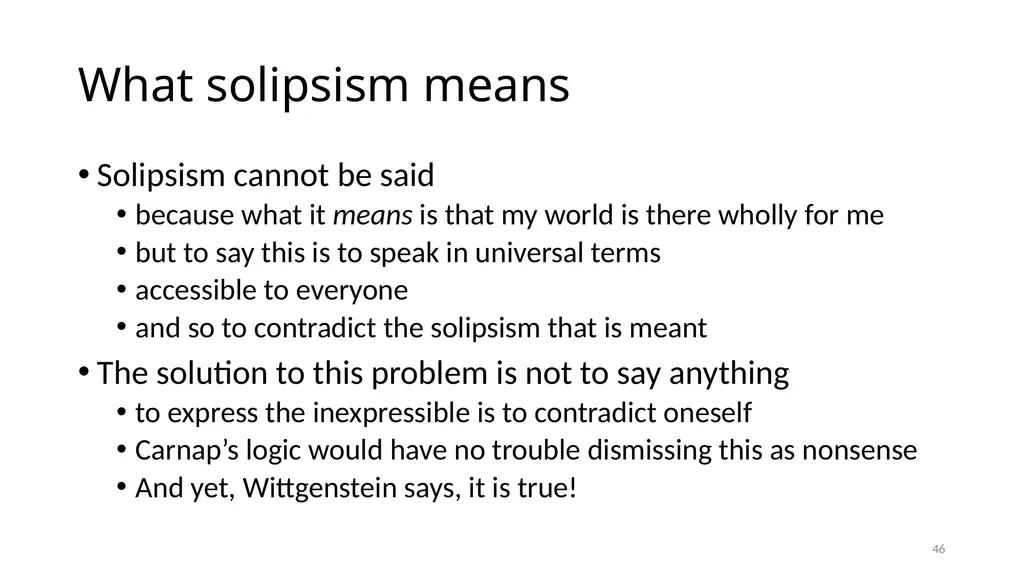 Much Ado about The Nothing Carnap and Heidegger on - slide 46 of 86