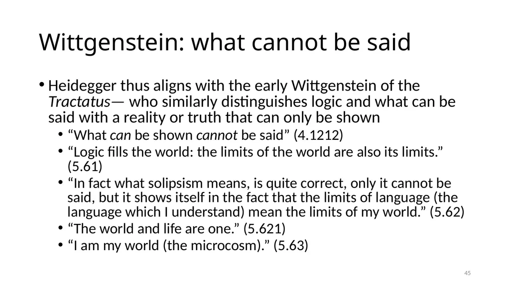 Much Ado about The Nothing Carnap and Heidegger on - slide 45 of 86