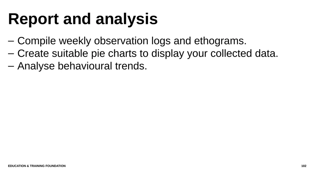 T LEVEL IN ANIMAL CARE AND MANAGEMENT Support - slide 102 of 139