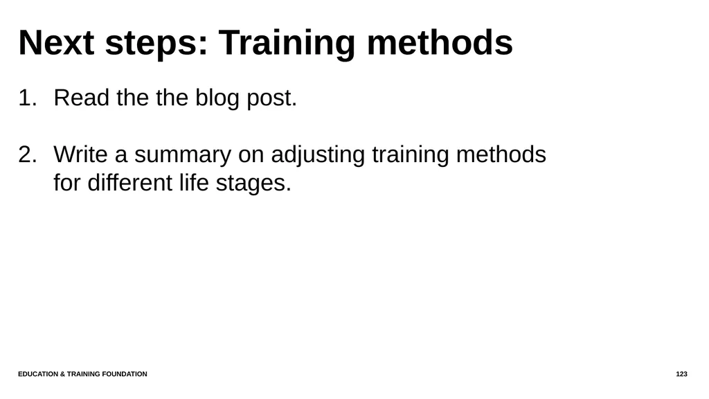 T LEVEL IN ANIMAL CARE AND MANAGEMENT Support - slide 123 of 139