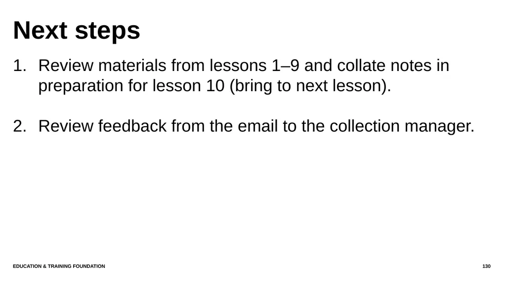 T LEVEL IN ANIMAL CARE AND MANAGEMENT Support - slide 130 of 139