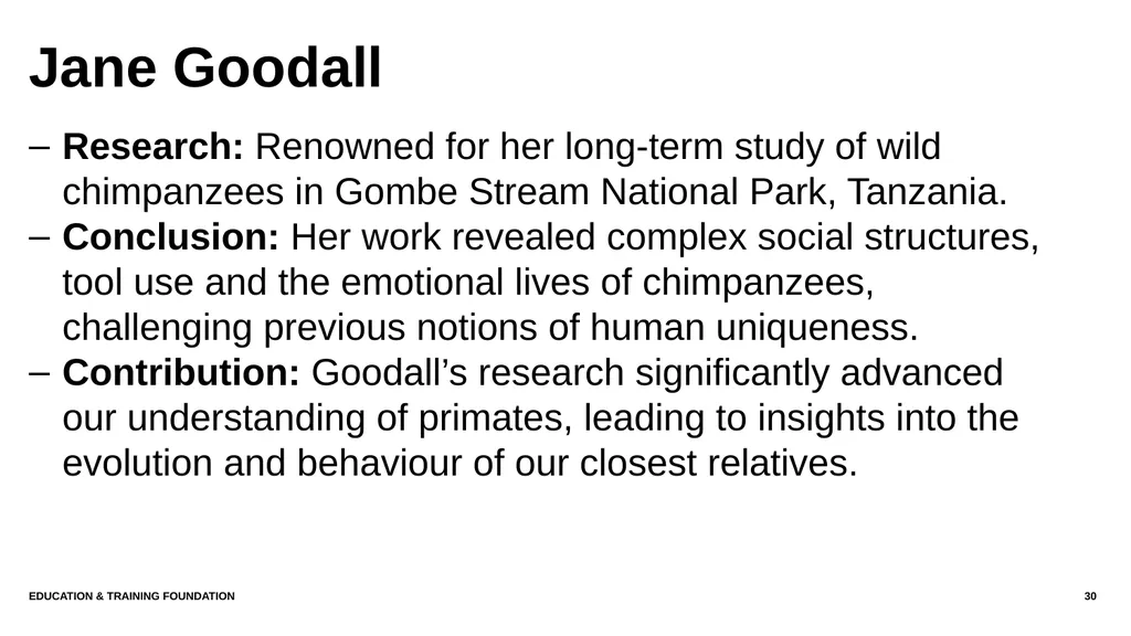 T LEVEL IN ANIMAL CARE AND MANAGEMENT Support - slide 30 of 139