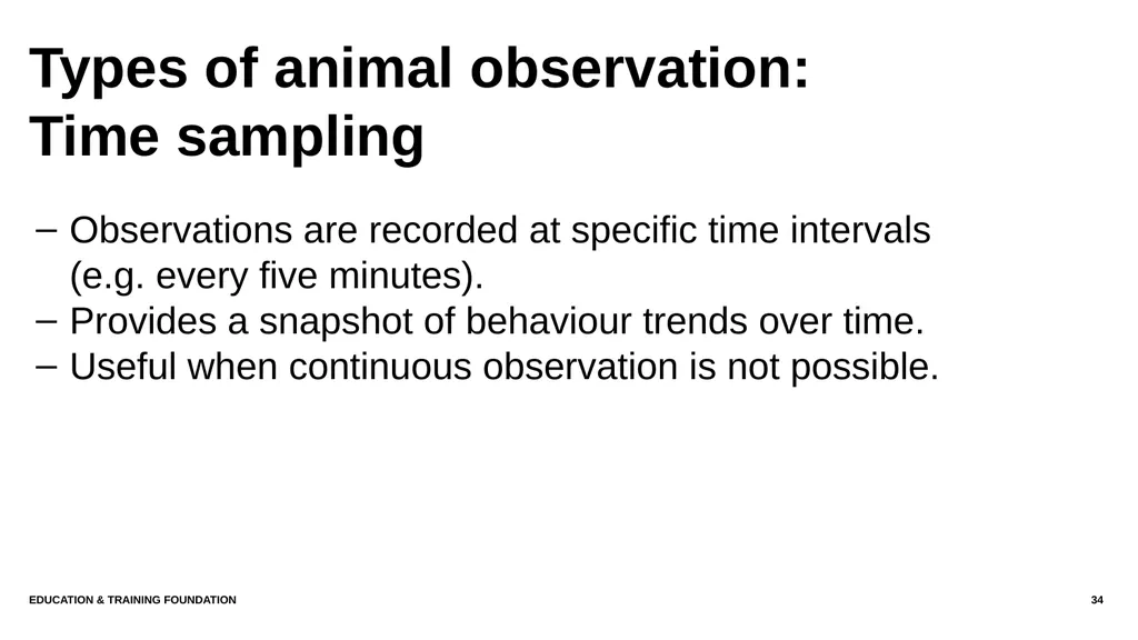 T LEVEL IN ANIMAL CARE AND MANAGEMENT Support - slide 34 of 139