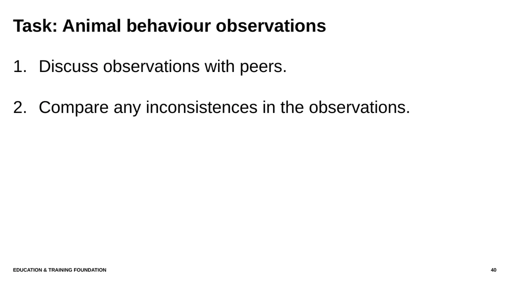 T LEVEL IN ANIMAL CARE AND MANAGEMENT Support - slide 40 of 139