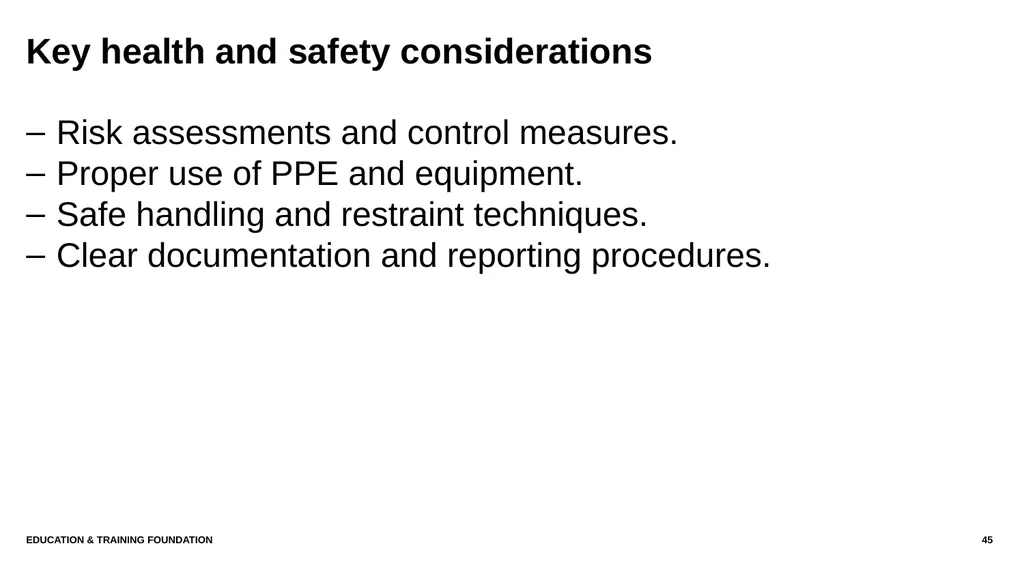 T LEVEL IN ANIMAL CARE AND MANAGEMENT Support - slide 45 of 139