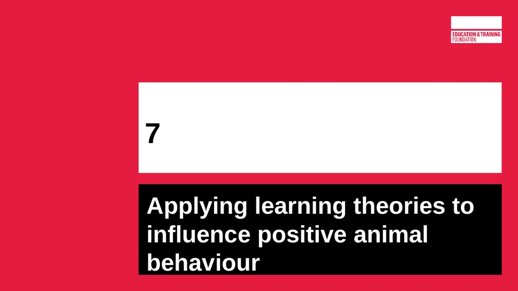 T LEVEL IN ANIMAL CARE AND MANAGEMENT Support - slide 106 of 139