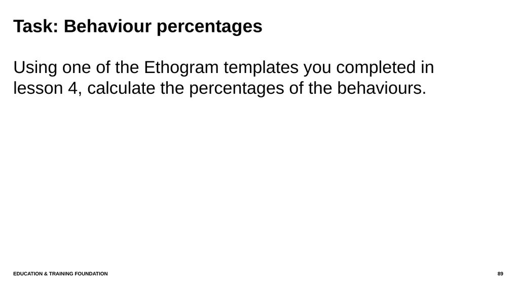T LEVEL IN ANIMAL CARE AND MANAGEMENT Support - slide 89 of 139
