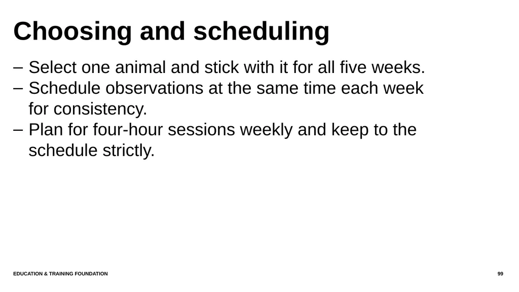 T LEVEL IN ANIMAL CARE AND MANAGEMENT Support - slide 99 of 139