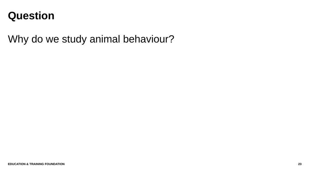 T LEVEL IN ANIMAL CARE AND MANAGEMENT Support - slide 23 of 139