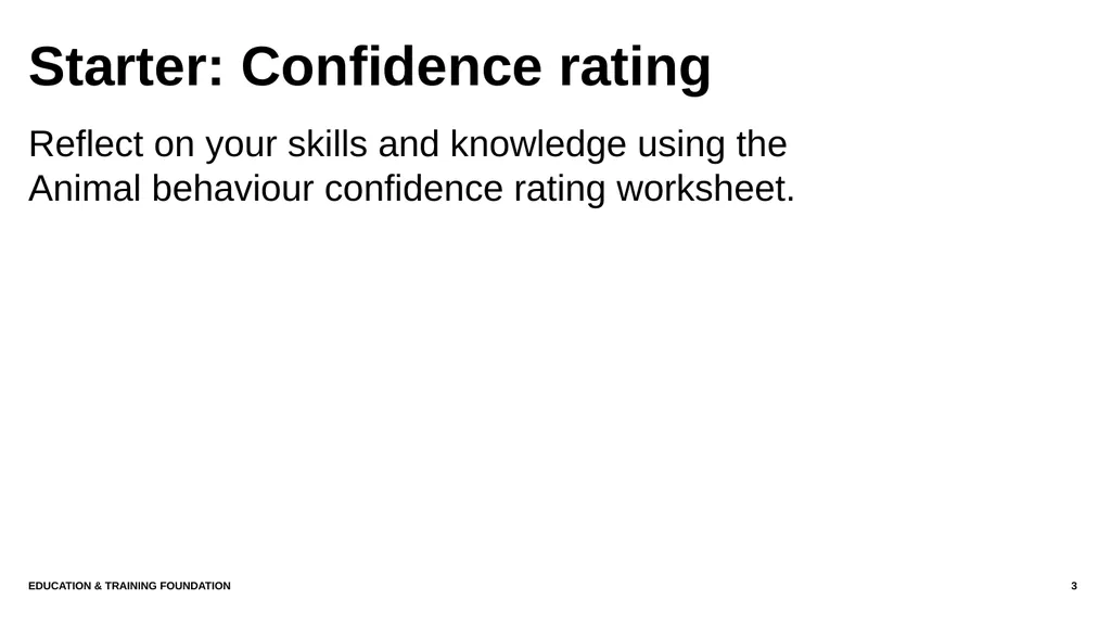 T LEVEL IN ANIMAL CARE AND MANAGEMENT Support - slide 3 of 139