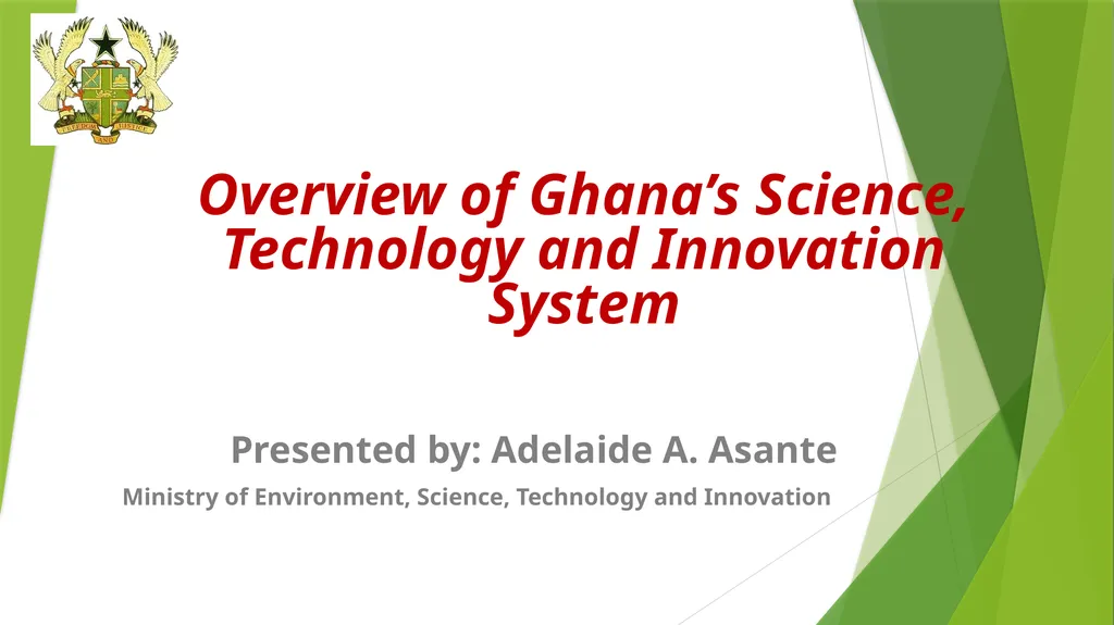 Overview of Ghana’s Science, Technology and
