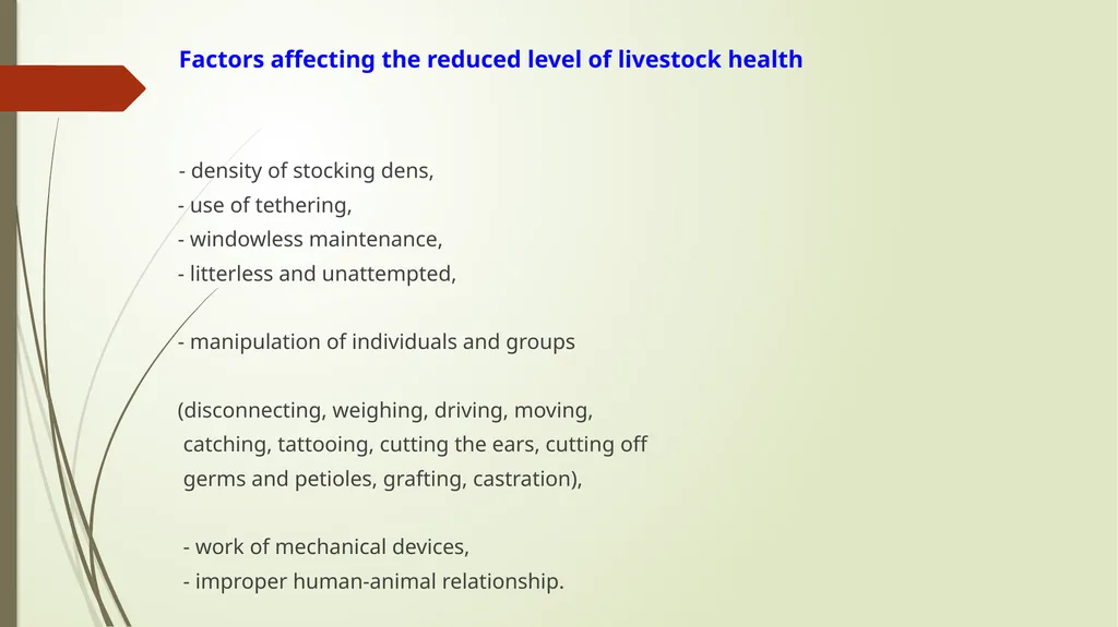 Animal Welfare as a requirement for the proper - slide 40 of 56