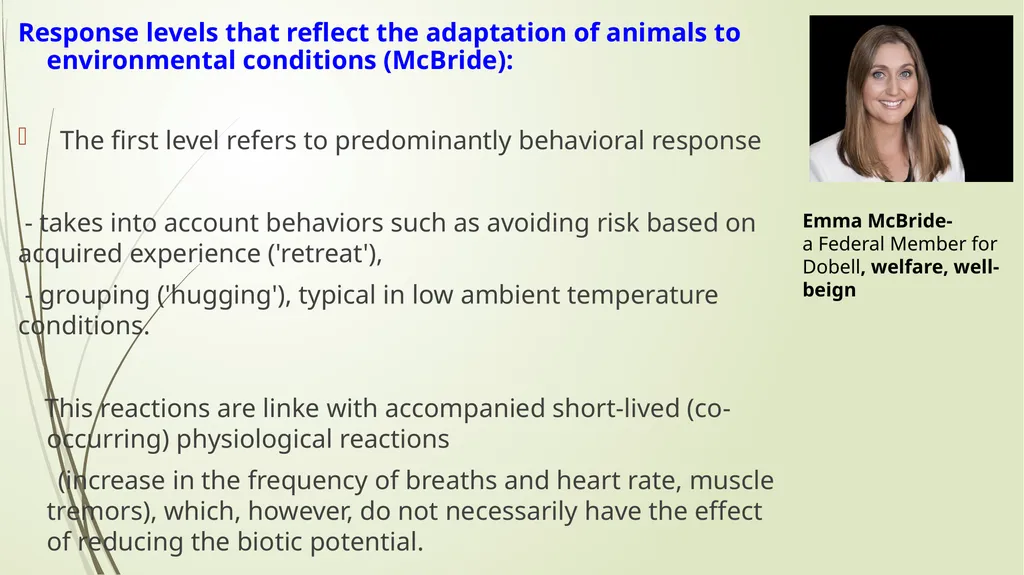 Animal Welfare as a requirement for the proper - slide 20 of 56