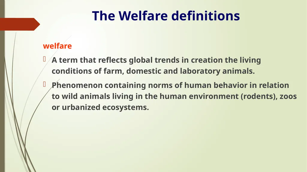 Animal Welfare as a requirement for the proper - slide 2 of 56