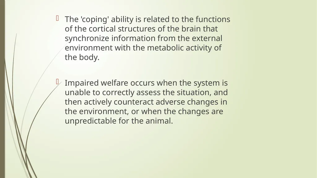 Animal Welfare as a requirement for the proper - slide 13 of 56