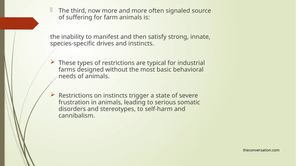 Animal Welfare as a requirement for the proper - slide 45 of 56