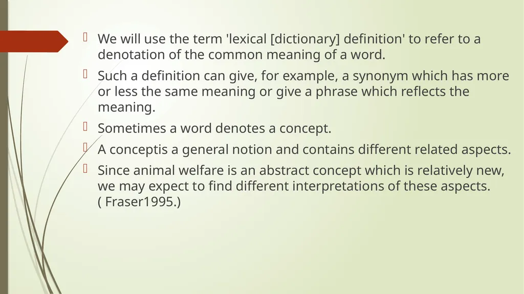 Animal Welfare as a requirement for the proper - slide 6 of 56