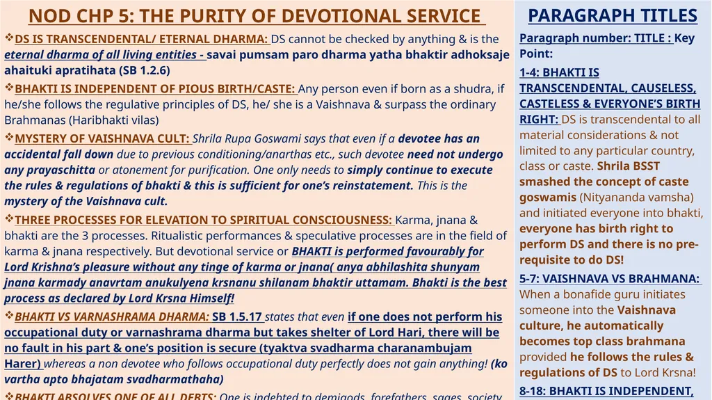 SUMMARY STUDY BASED ON SHRILA PRABHUPADA’S NECTAR - slide 10 of 25