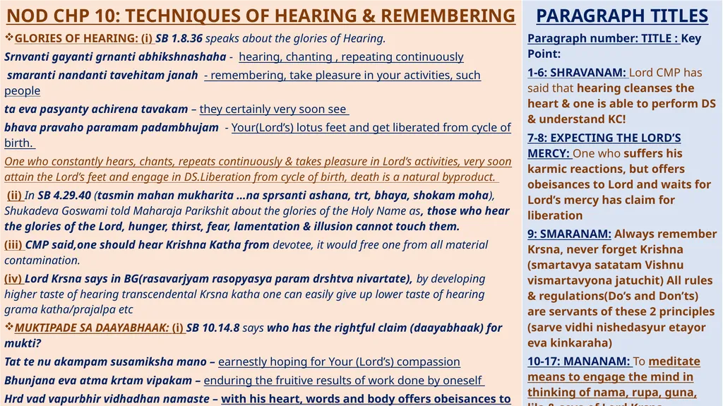 SUMMARY STUDY BASED ON SHRILA PRABHUPADA’S NECTAR - slide 15 of 25