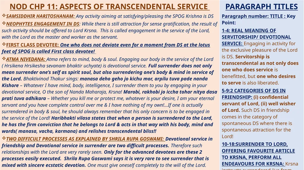 SUMMARY STUDY BASED ON SHRILA PRABHUPADA’S NECTAR - slide 16 of 25