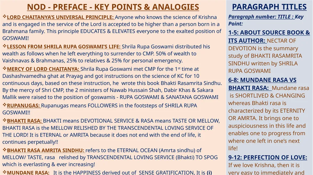 SUMMARY STUDY BASED ON SHRILA PRABHUPADA’S NECTAR - slide 4 of 25