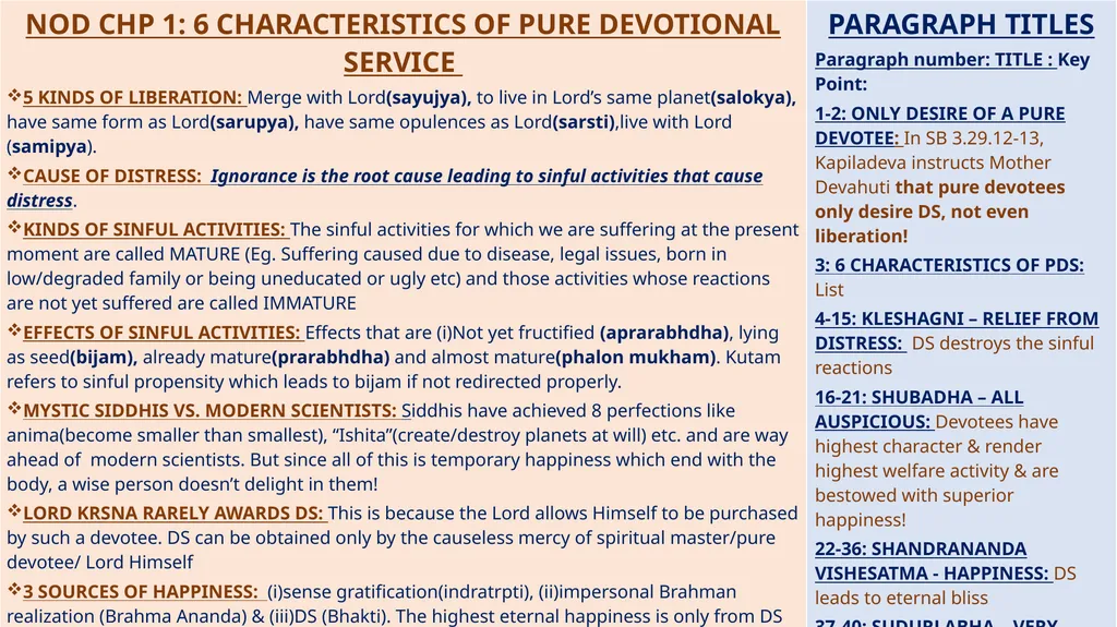 SUMMARY STUDY BASED ON SHRILA PRABHUPADA’S NECTAR - slide 6 of 25