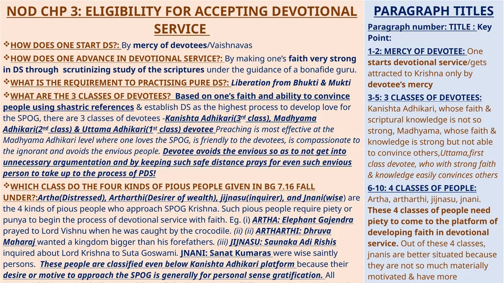 SUMMARY STUDY BASED ON SHRILA PRABHUPADA’S NECTAR - slide 8 of 25