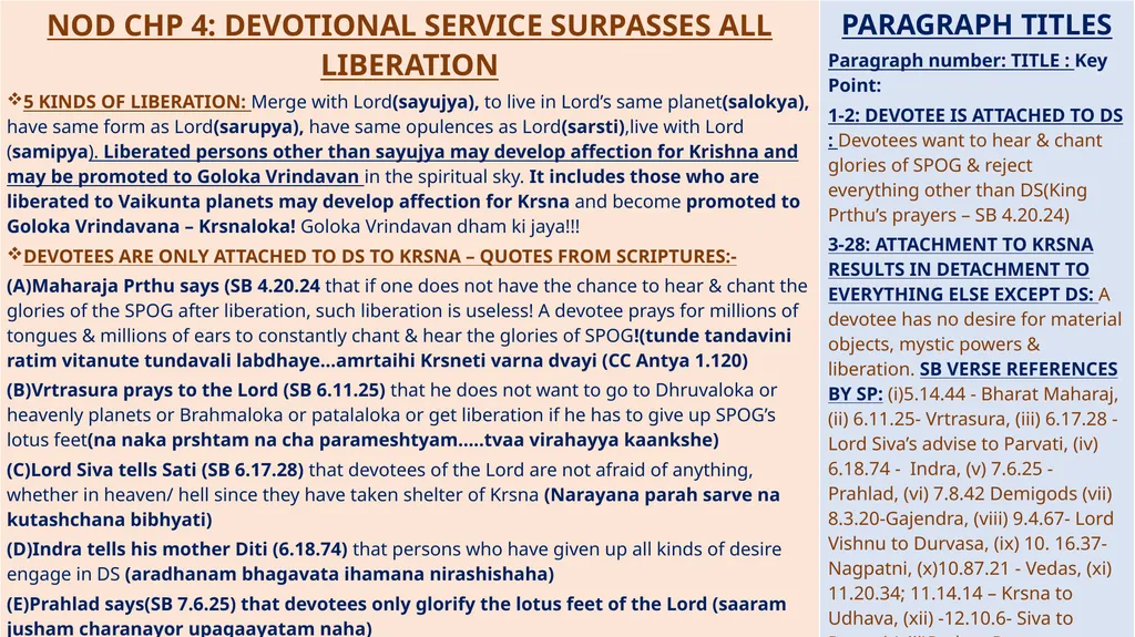 SUMMARY STUDY BASED ON SHRILA PRABHUPADA’S NECTAR - slide 9 of 25