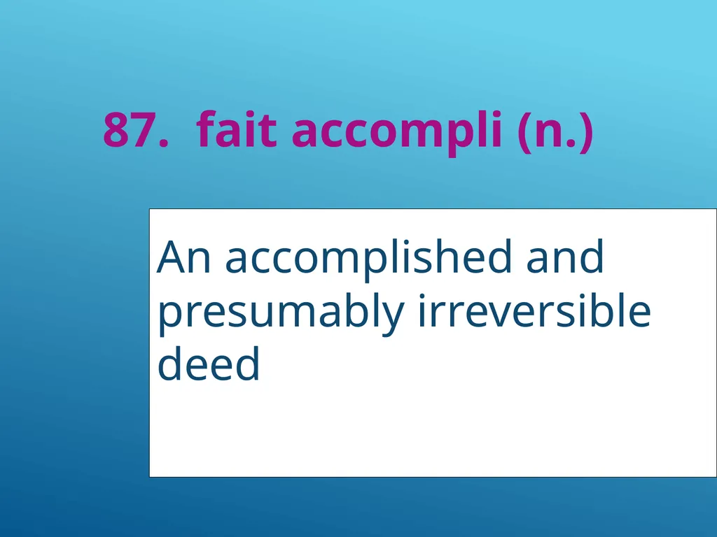 #51 - #251 AP Vocabulary List spacious, roomy - slide 38 of 251