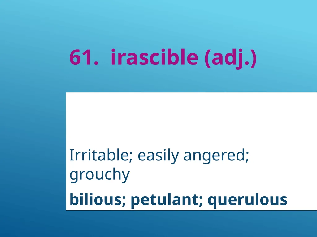 #51 - #251 AP Vocabulary List spacious, roomy - slide 12 of 251