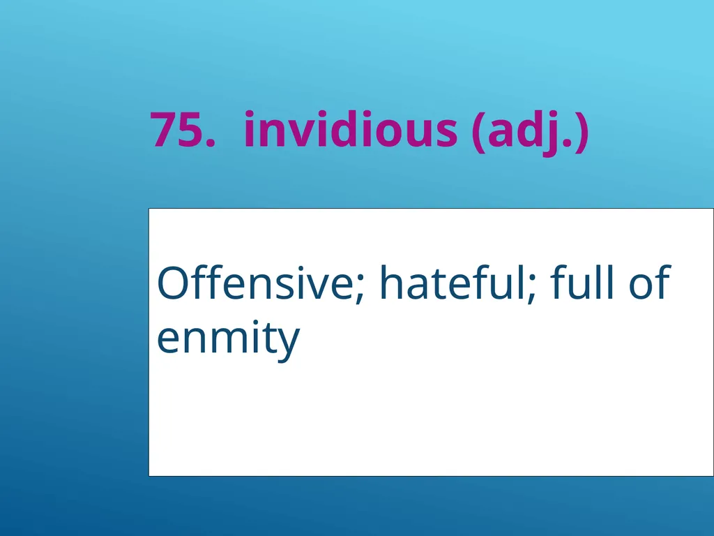 #51 - #251 AP Vocabulary List spacious, roomy - slide 26 of 251