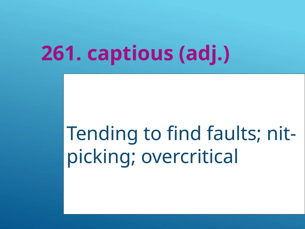 #51 - #251 AP Vocabulary List spacious, roomy - slide 212 of 251