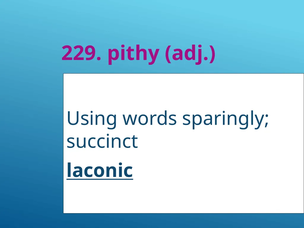 #51 - #251 AP Vocabulary List spacious, roomy - slide 180 of 251