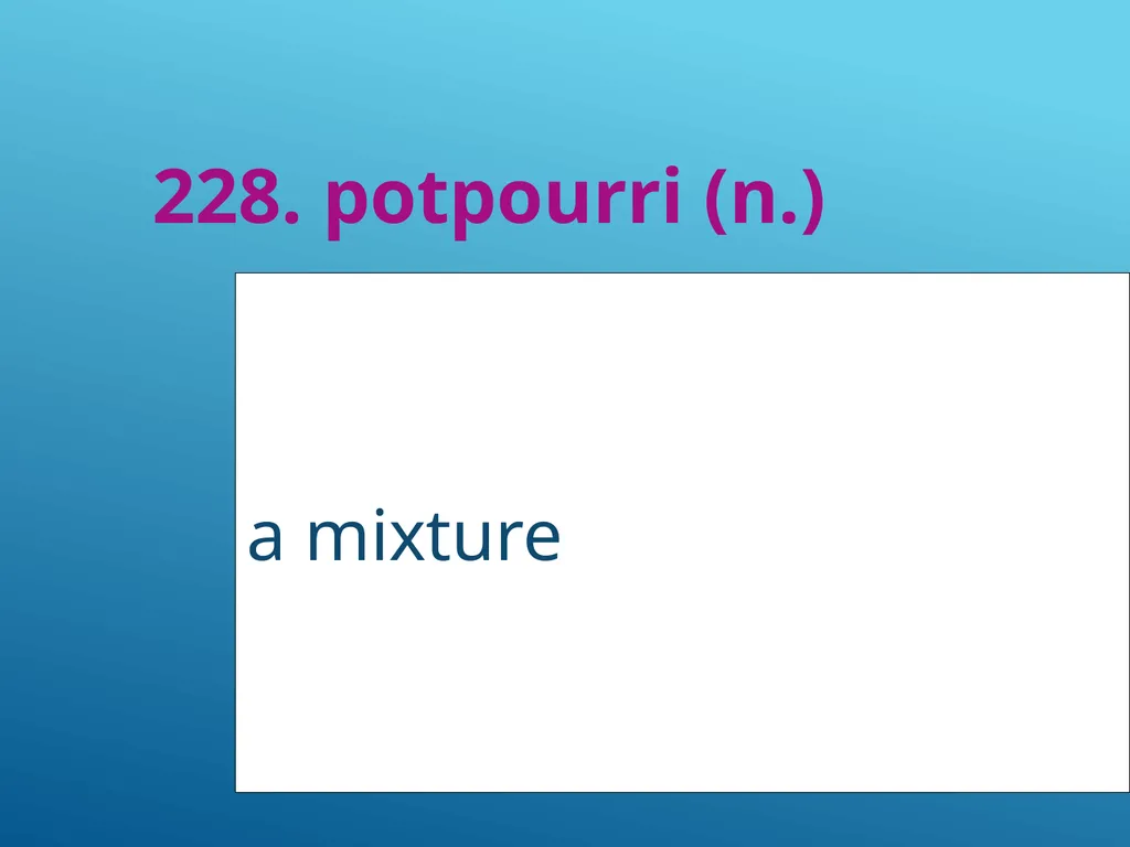 #51 - #251 AP Vocabulary List spacious, roomy - slide 179 of 251