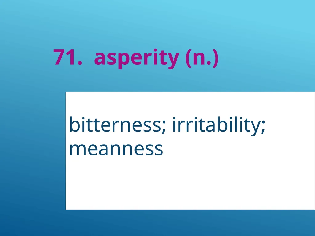#51 - #251 AP Vocabulary List spacious, roomy - slide 22 of 251