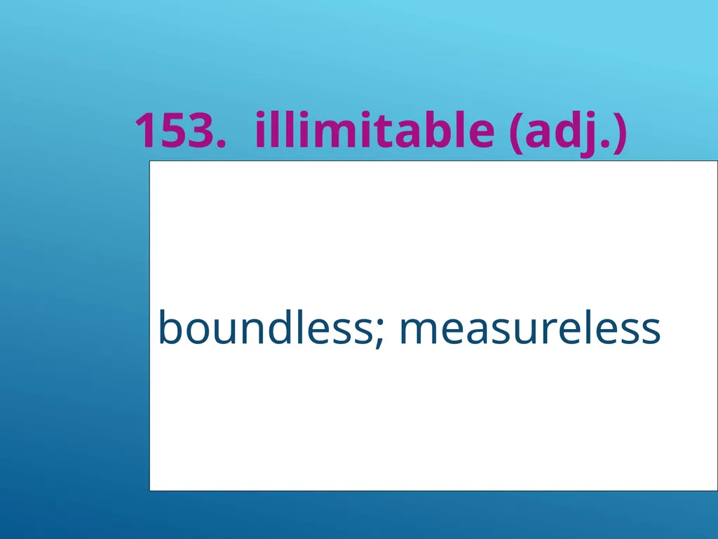#51 - #251 AP Vocabulary List spacious, roomy - slide 104 of 251