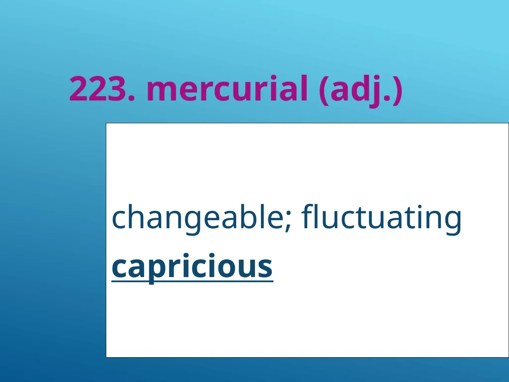 #51 - #251 AP Vocabulary List spacious, roomy - slide 174 of 251