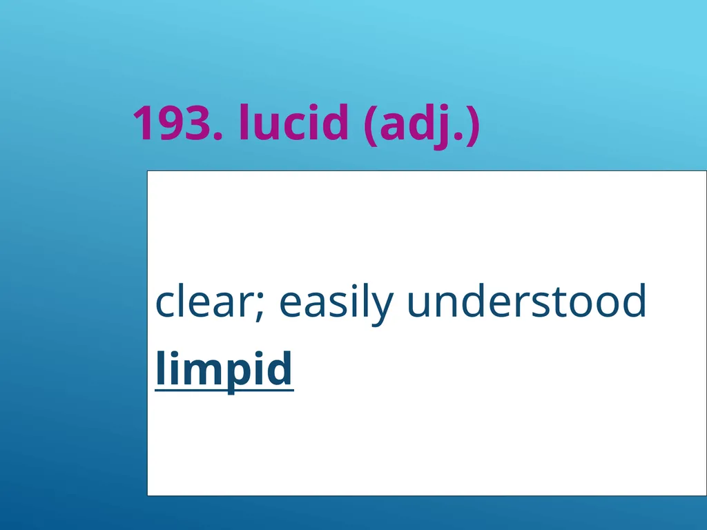 #51 - #251 AP Vocabulary List spacious, roomy - slide 144 of 251