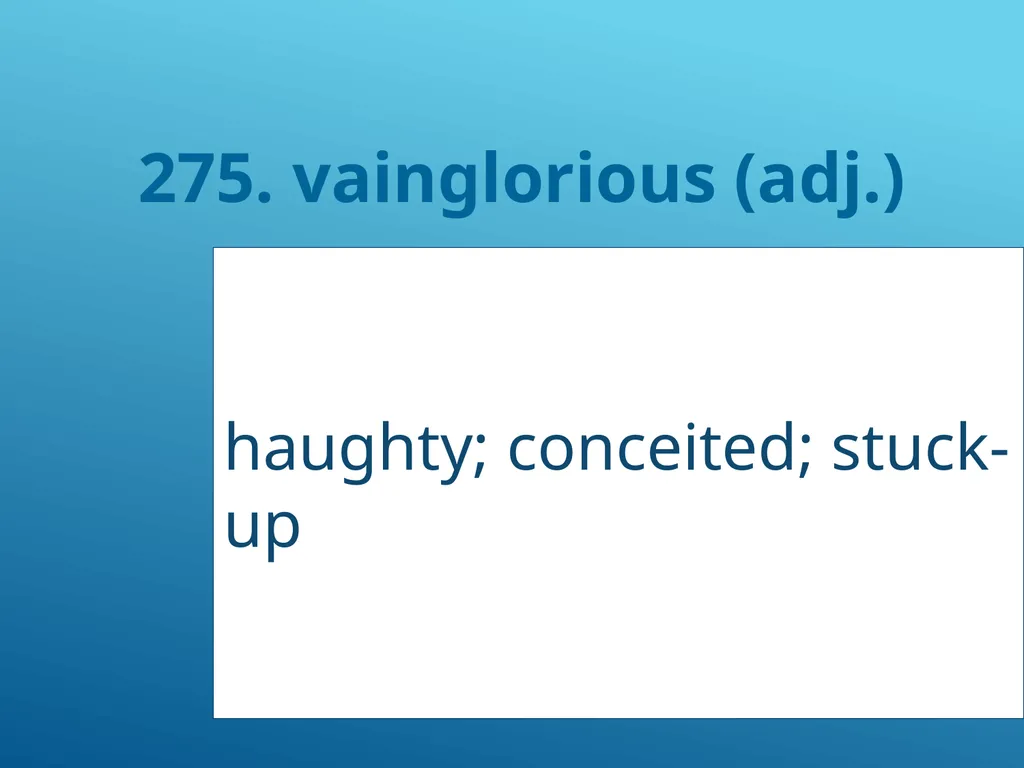 #51 - #251 AP Vocabulary List spacious, roomy - slide 226 of 251