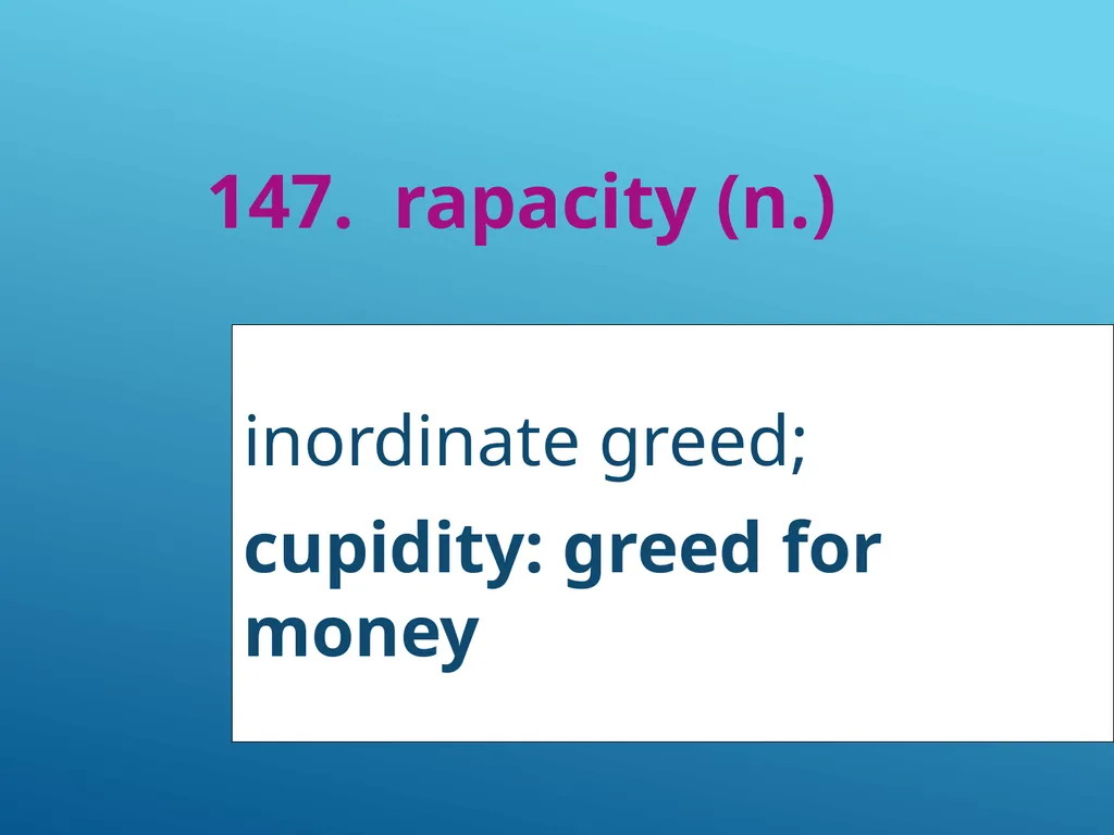 #51 - #251 AP Vocabulary List spacious, roomy - slide 98 of 251