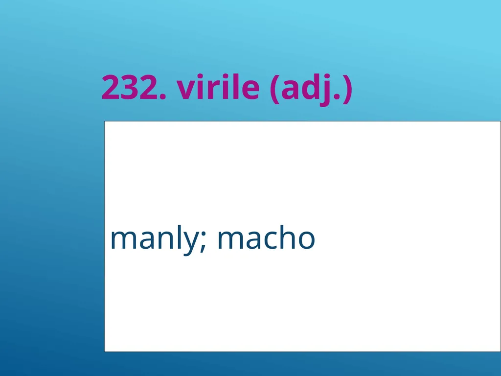 #51 - #251 AP Vocabulary List spacious, roomy - slide 183 of 251