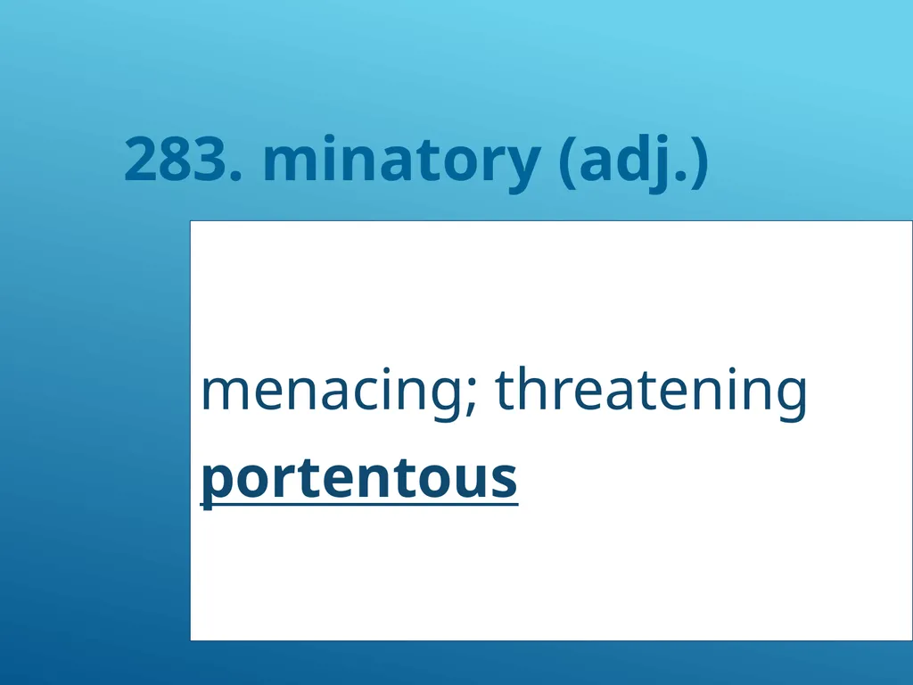 #51 - #251 AP Vocabulary List spacious, roomy - slide 234 of 251
