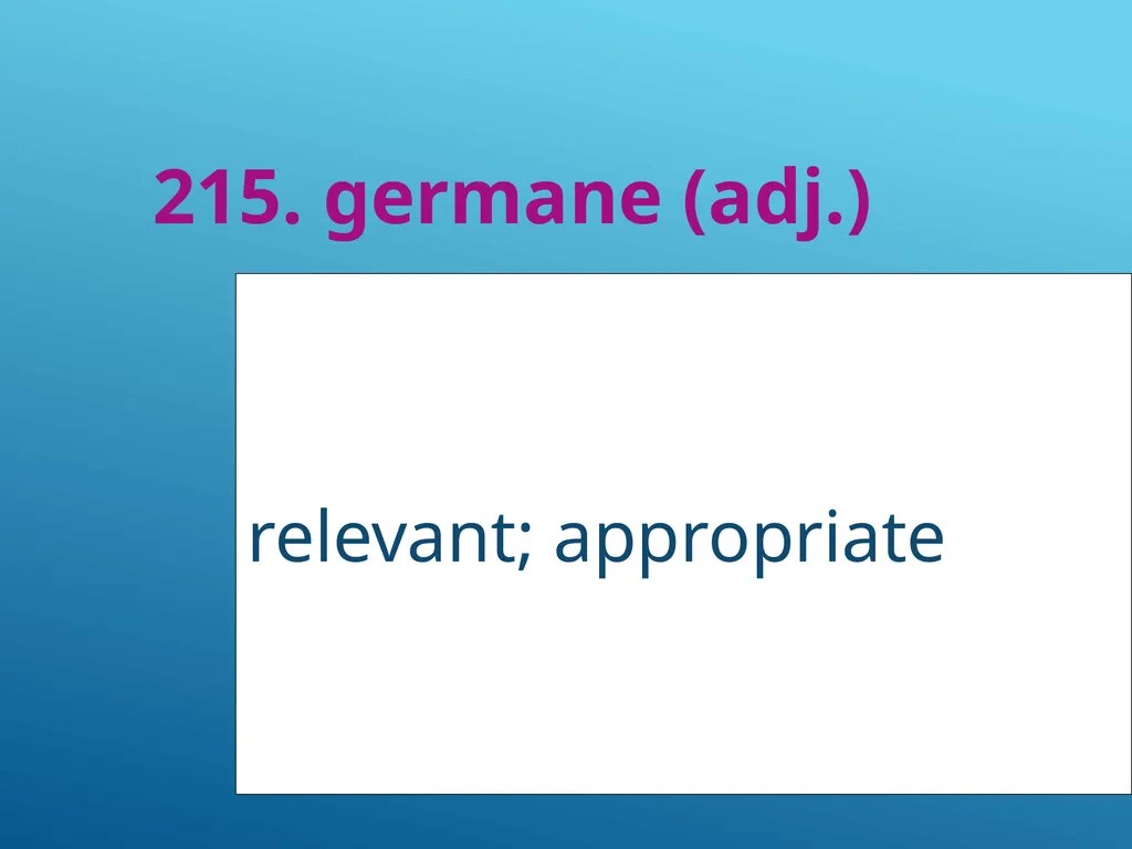 #51 - #251 AP Vocabulary List spacious, roomy - slide 166 of 251