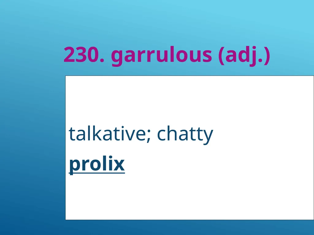 #51 - #251 AP Vocabulary List spacious, roomy - slide 181 of 251
