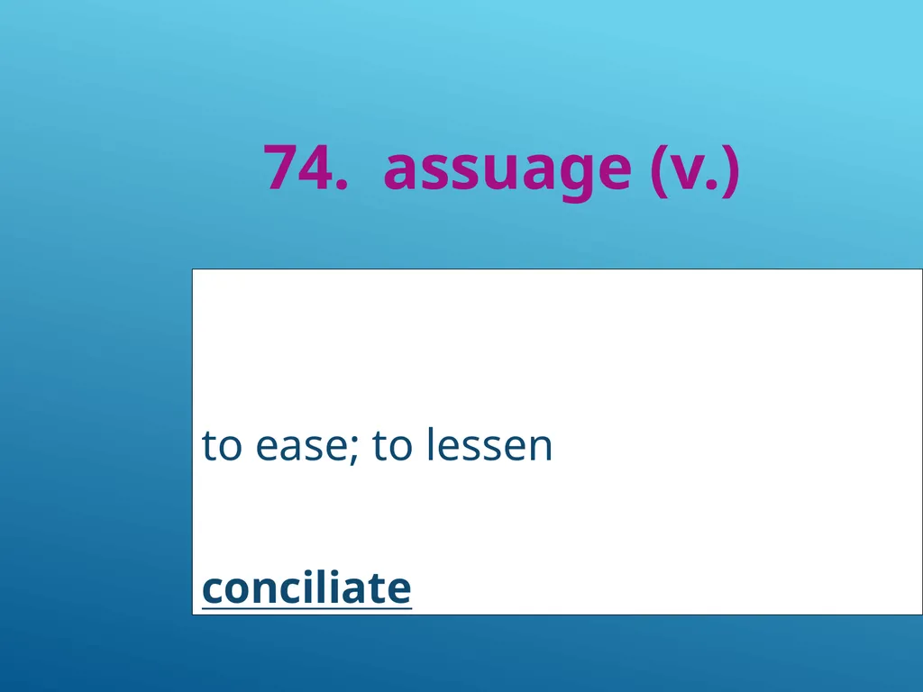#51 - #251 AP Vocabulary List spacious, roomy - slide 25 of 251