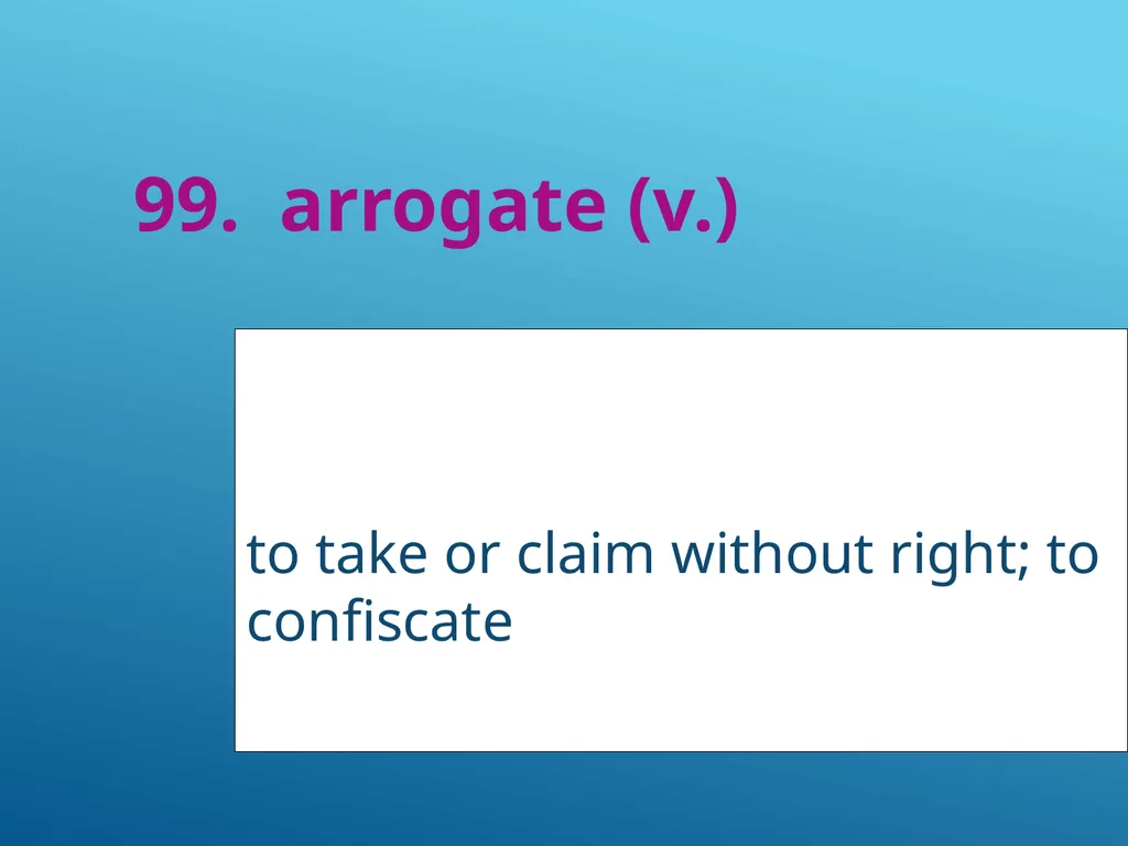#51 - #251 AP Vocabulary List spacious, roomy - slide 50 of 251