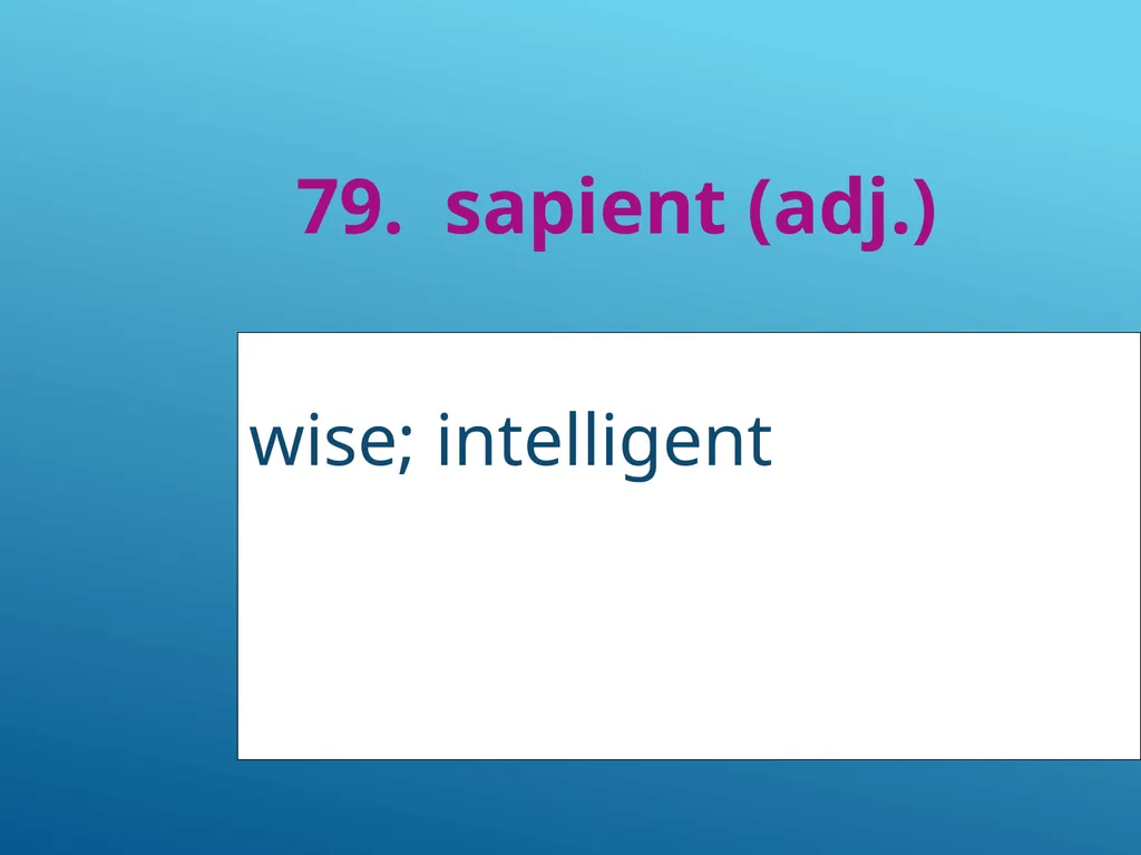 #51 - #251 AP Vocabulary List spacious, roomy - slide 30 of 251